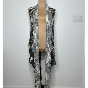 Samuel‎ Dong Open Mesh Knit Drape Vest Size XL Avant Garde Sleeveless